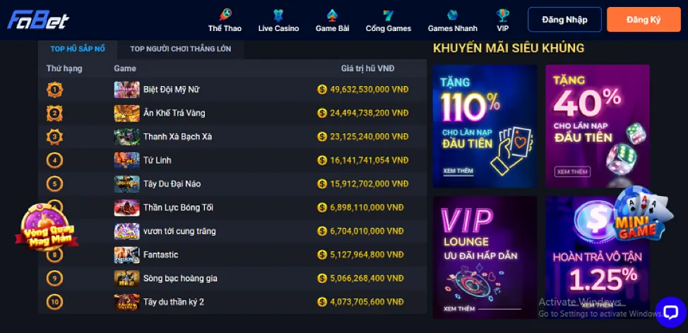 Khuyến mãi nạp lại hàng ngày 69win10